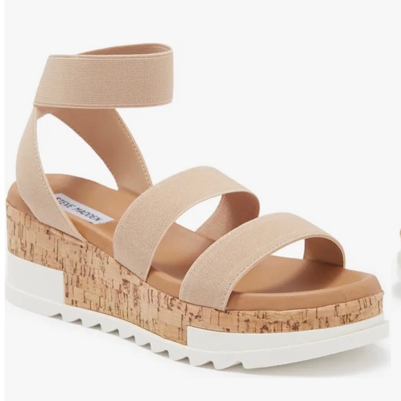 🚨 SOLD 🚨 Bandi Ankle Strap Wedge Sandal - Steve Madden - Tan - 8 - Picture 4 of 15